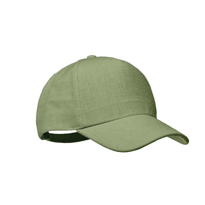 Casquette promotionnelle 5 pans chanvre Naima Vert 